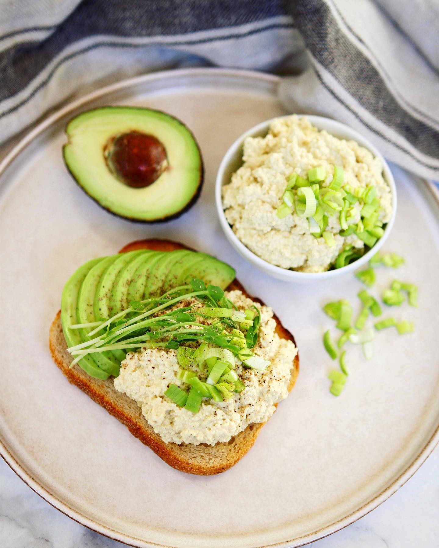 Simple Eggless Tofu Salad