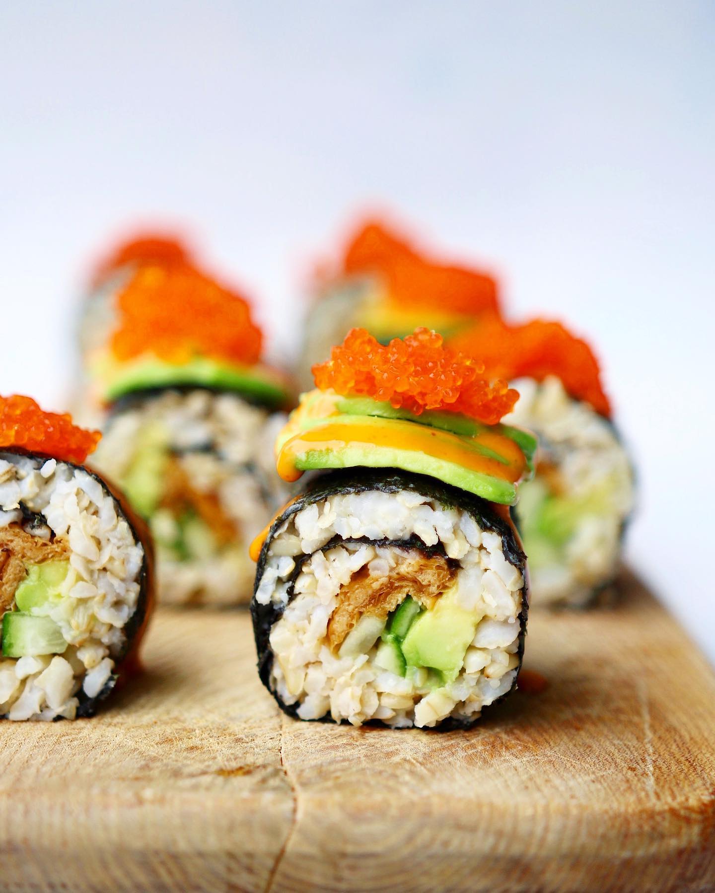 Vegan Maki Rolls with Avocado and Tofu