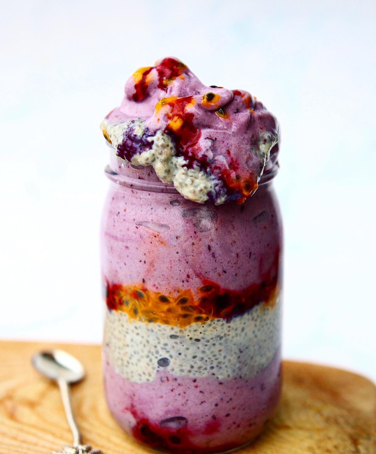 Vegan Parfait with Nice Cream and Chia Pudding
