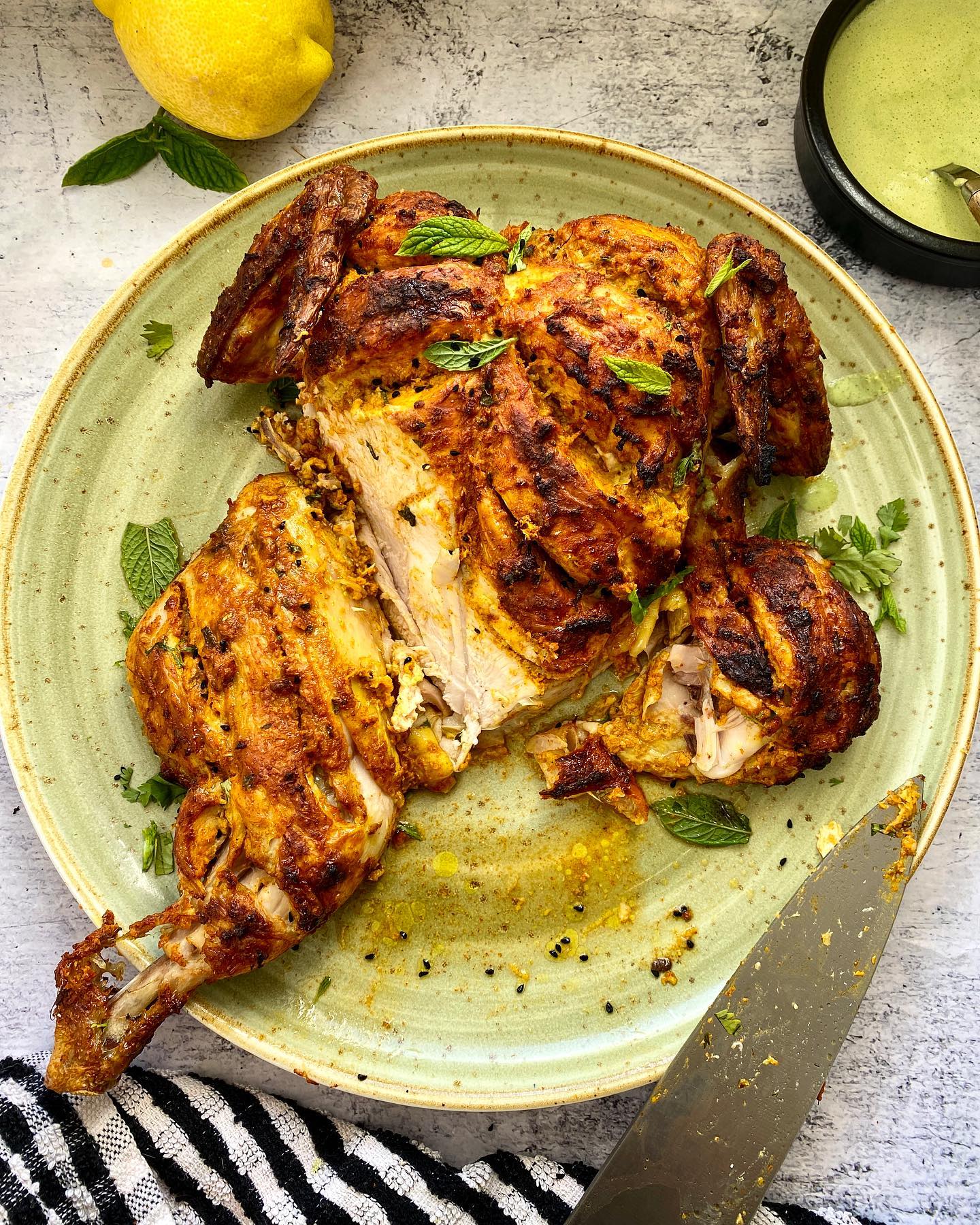 Spatchcock Roast Chicken Tikka