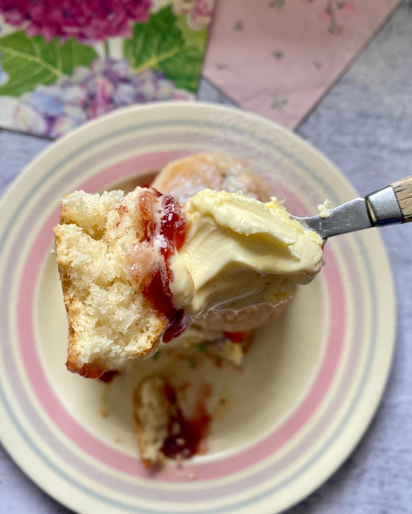 Raspberry and Strawberry Shortcakes with Cream
