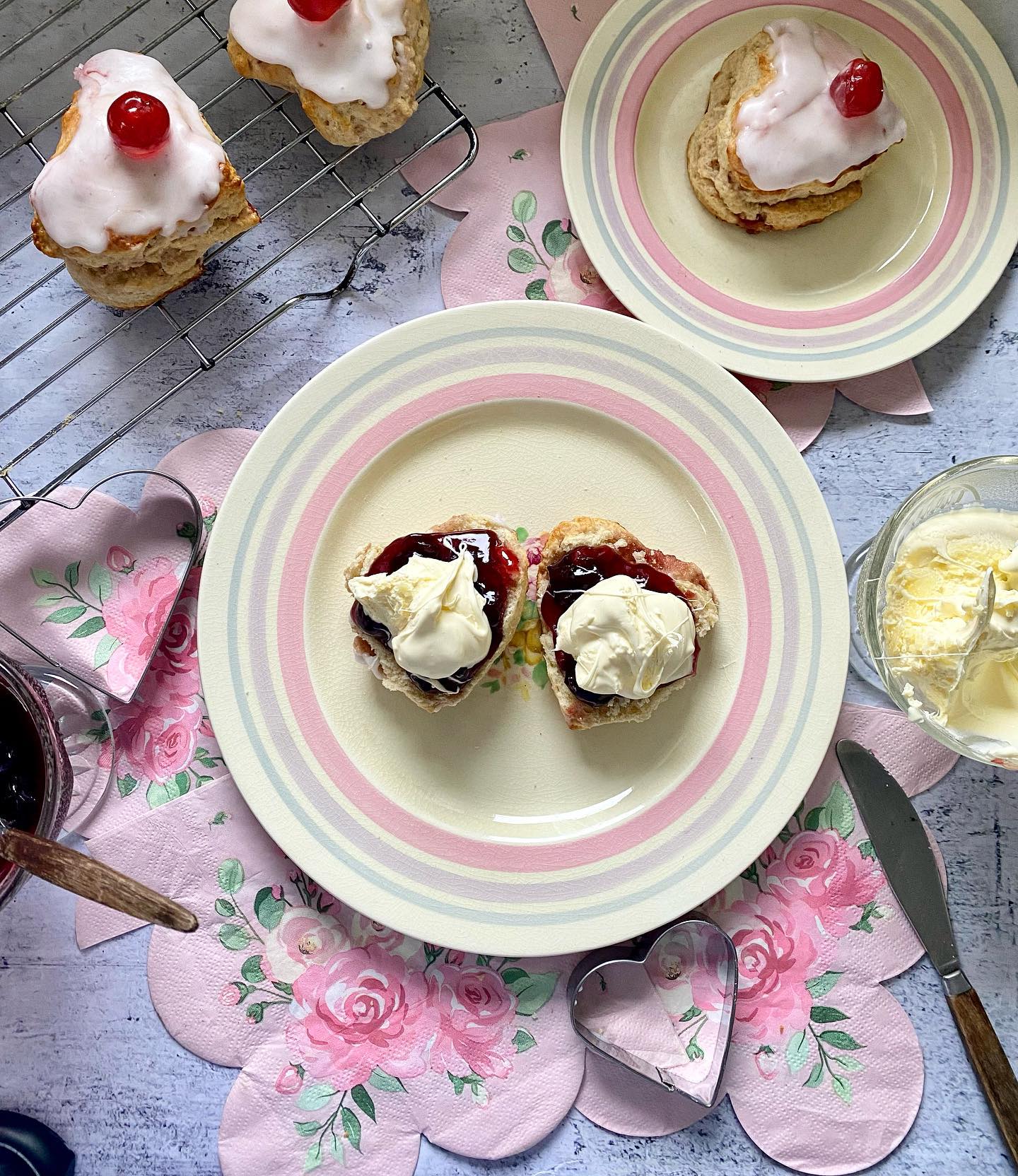 Cherry Ripple Scones for a Sweet Valentine's Day Treat