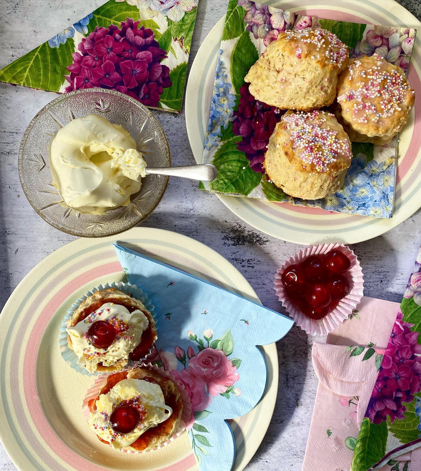 Funfetti Scones with Glaze