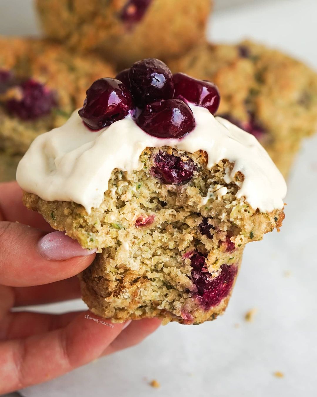 Gluten-Free Vegan Cherry Zucchini Muffins