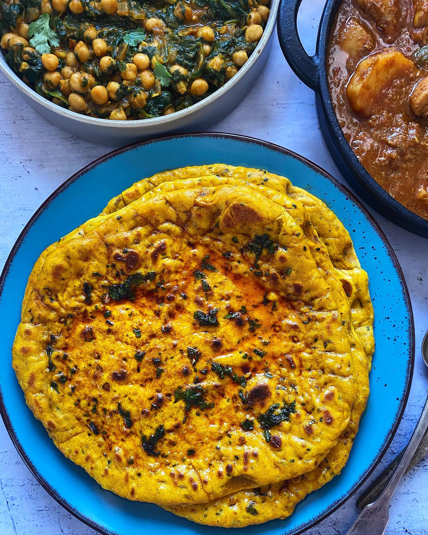 Spicy Masala Naan Bread