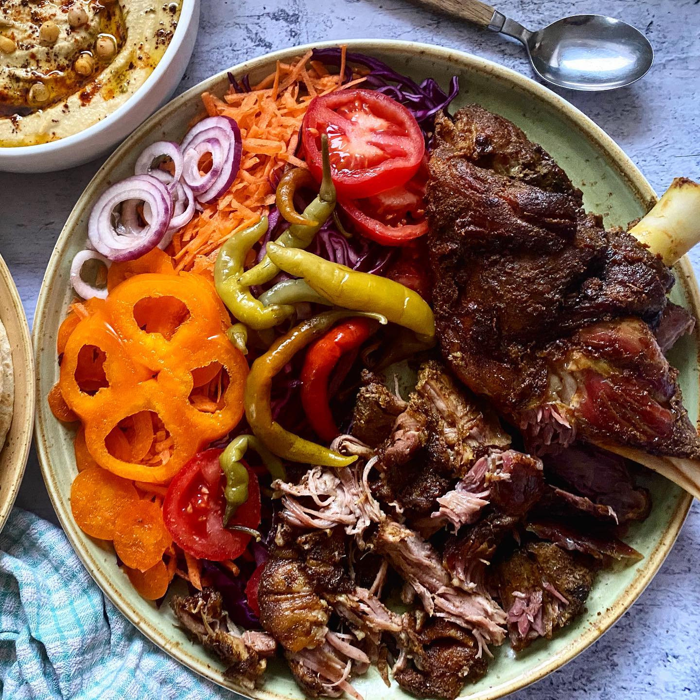 Lebanese Style Pulled Lamb Shoulder
