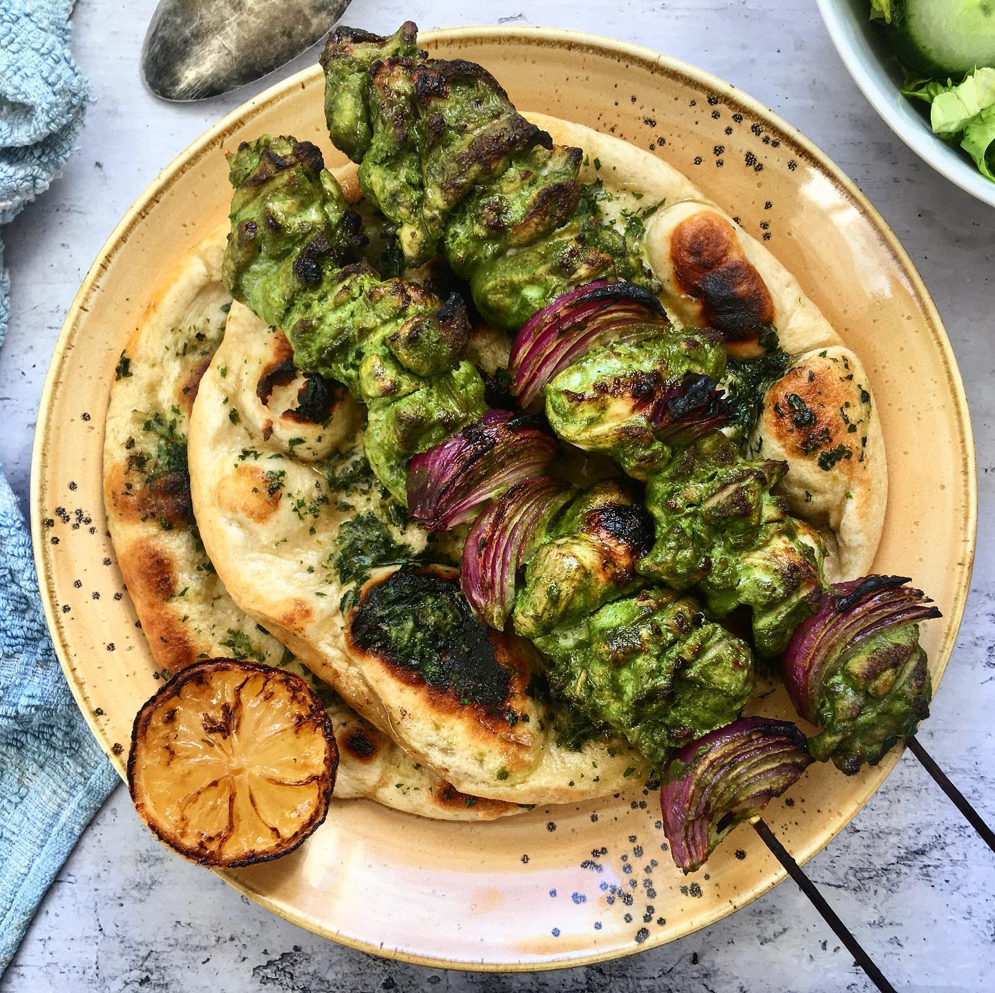 Hariyali Chicken Tikka Kebabs
