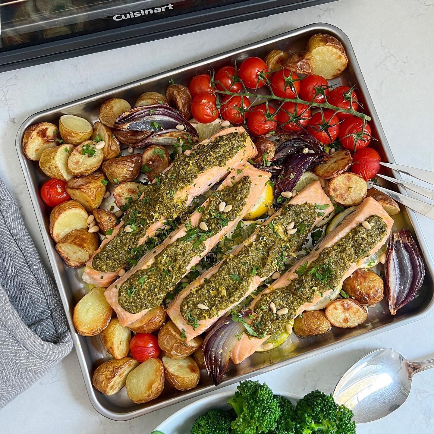 Crispy Salmon & Potato Traybake