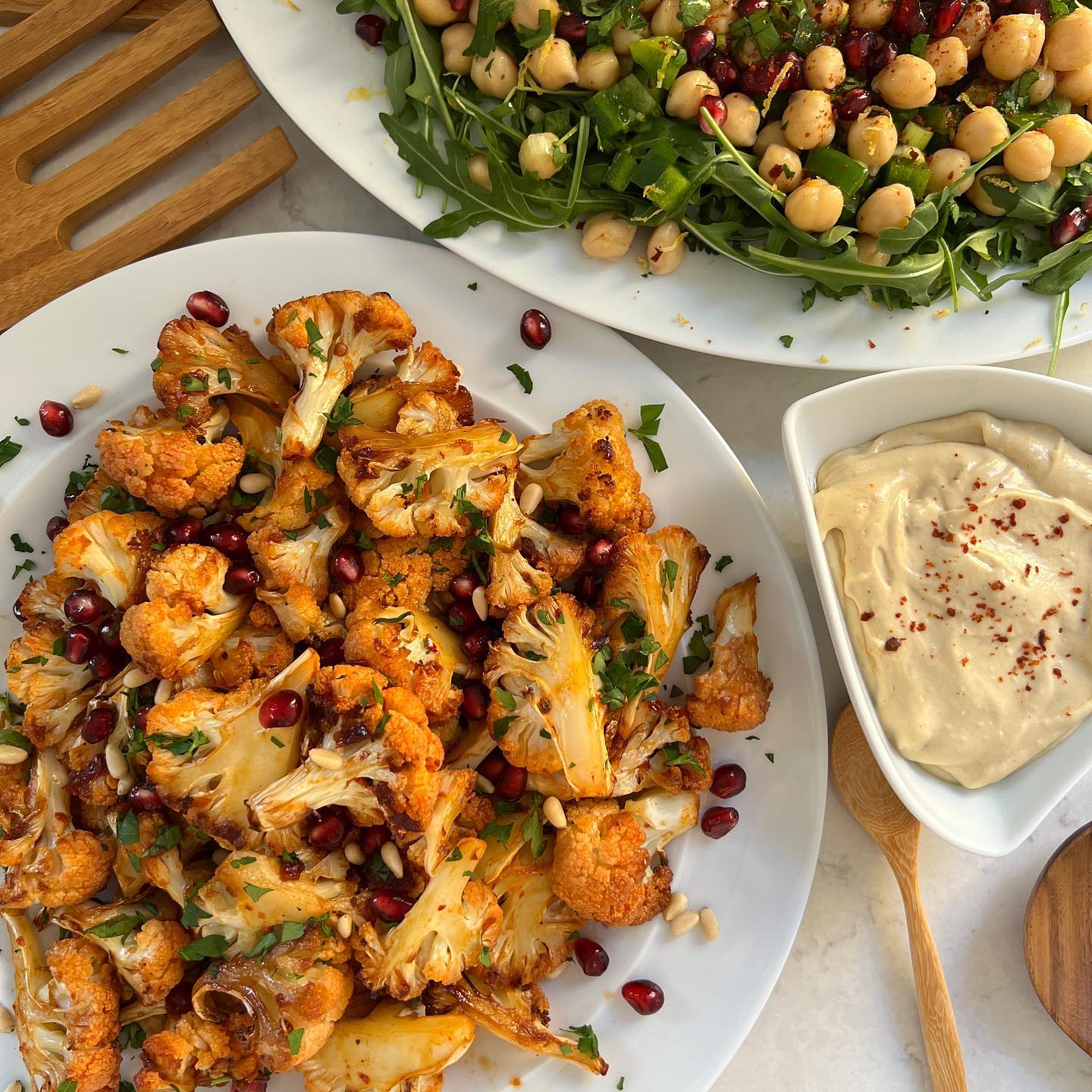 Roasted Honey and Harissa Cauliflower