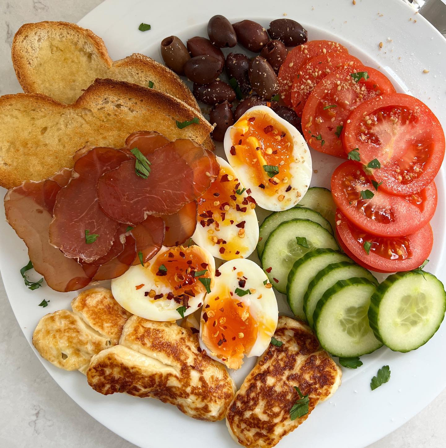 Cypriot Halloumi and Egg Brunch