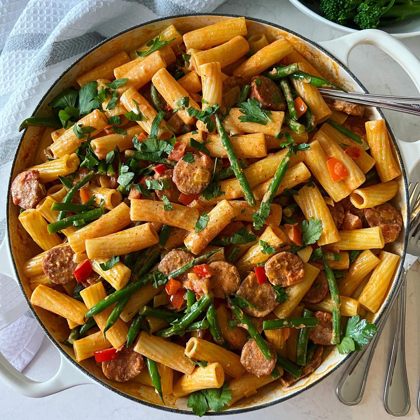 Easy Chorizo Pasta with Vegetables