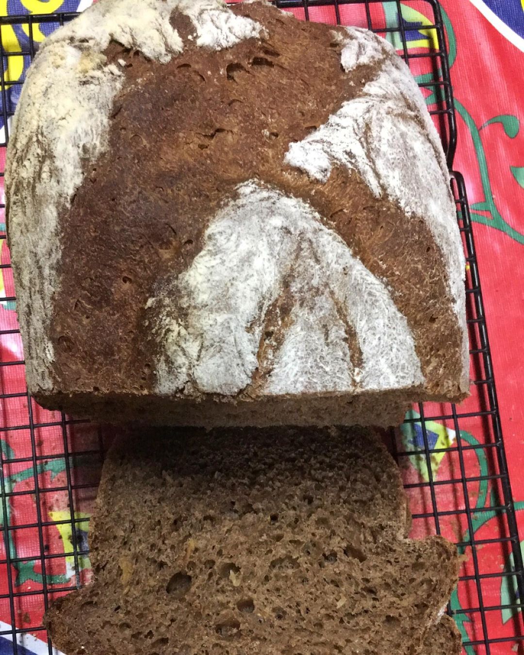 Homemade Rye Bread with Caraway and Cocoa