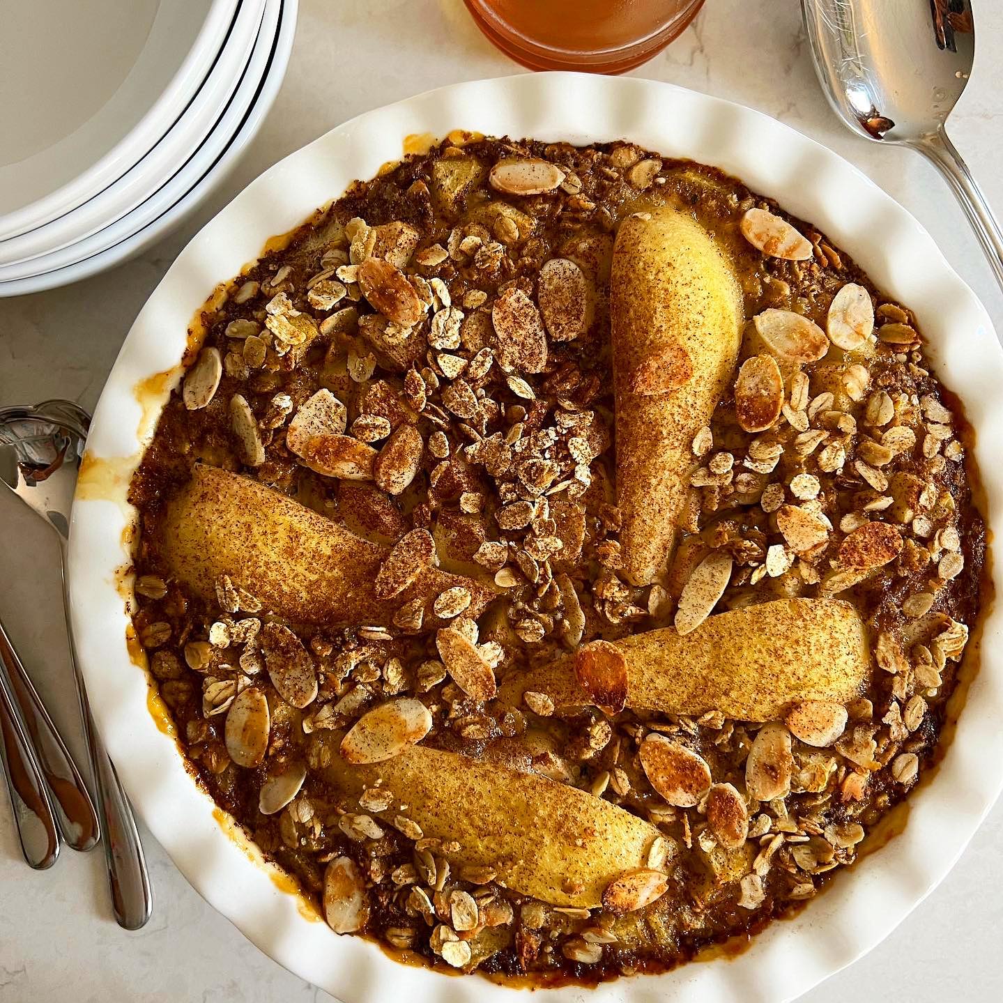Pear and Almond Crisp