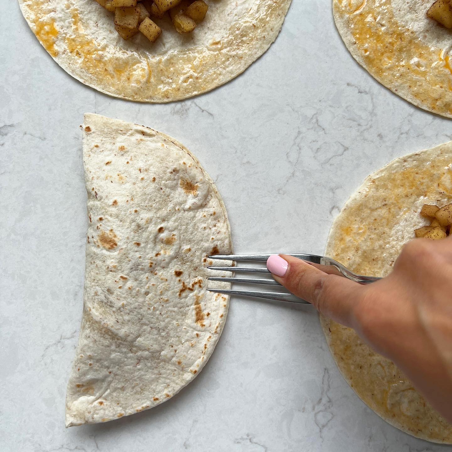 Easy Tortilla Fruit Turnovers
