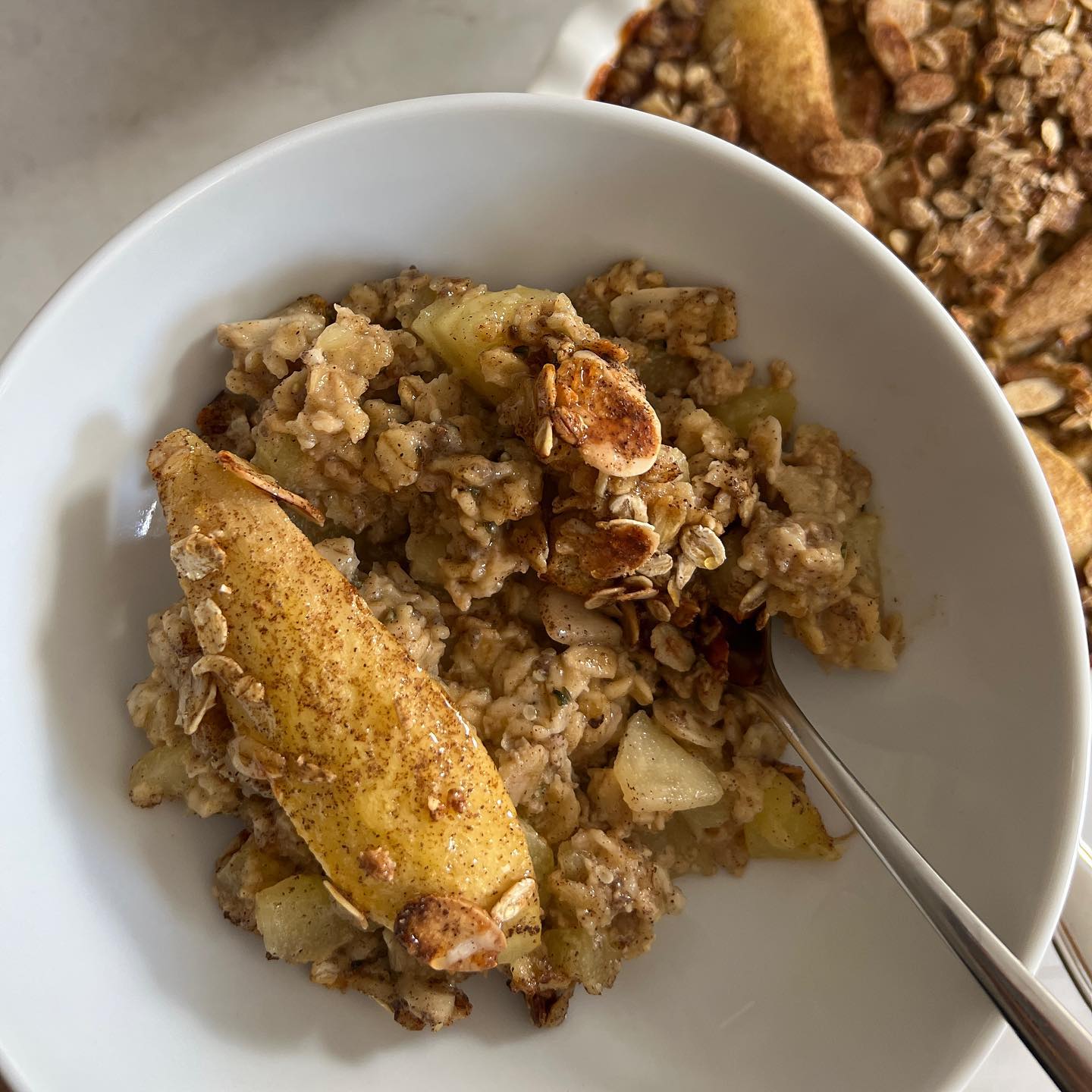 Pear and Almond Baked Oats