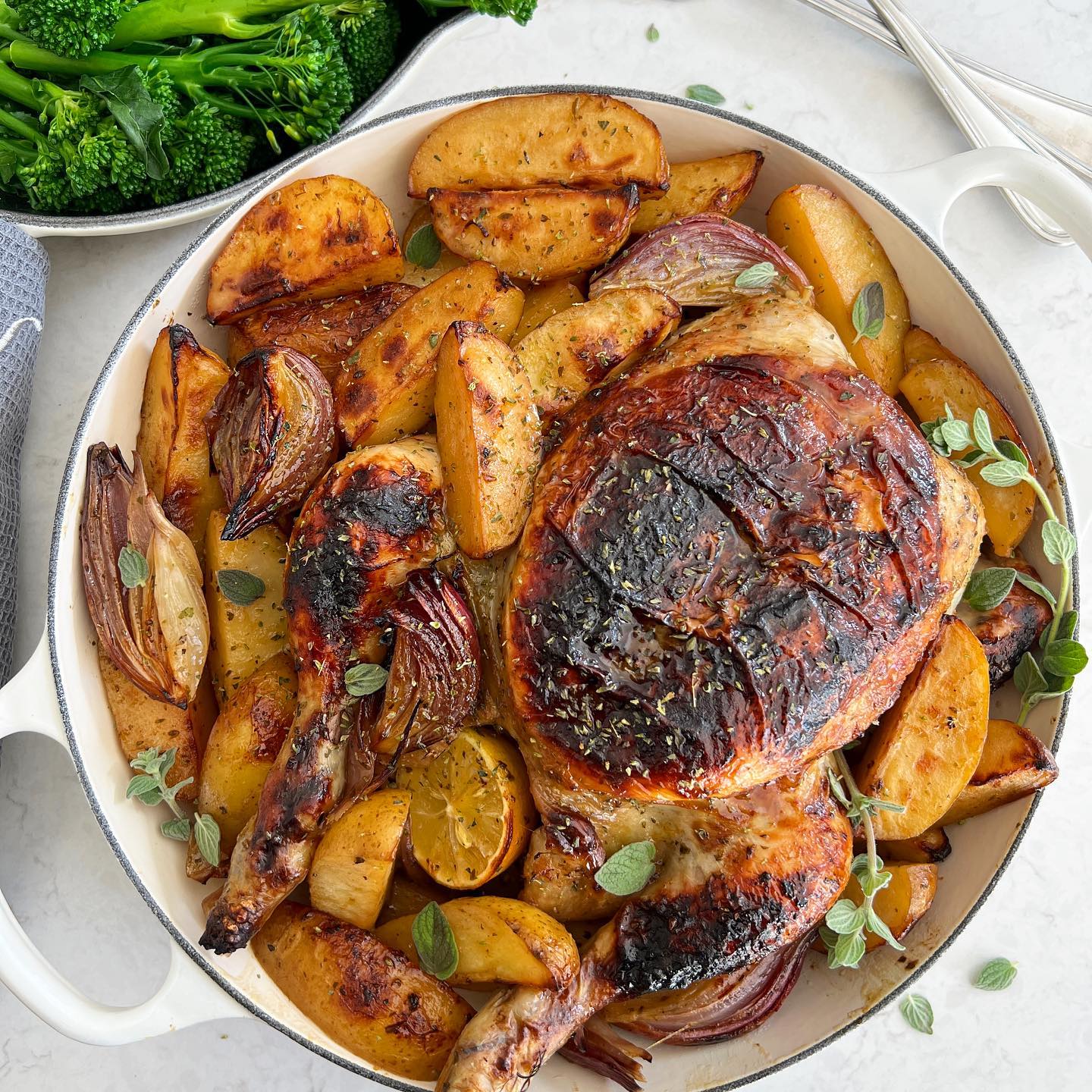 Honey Mustard Roast Chicken and Potatoes