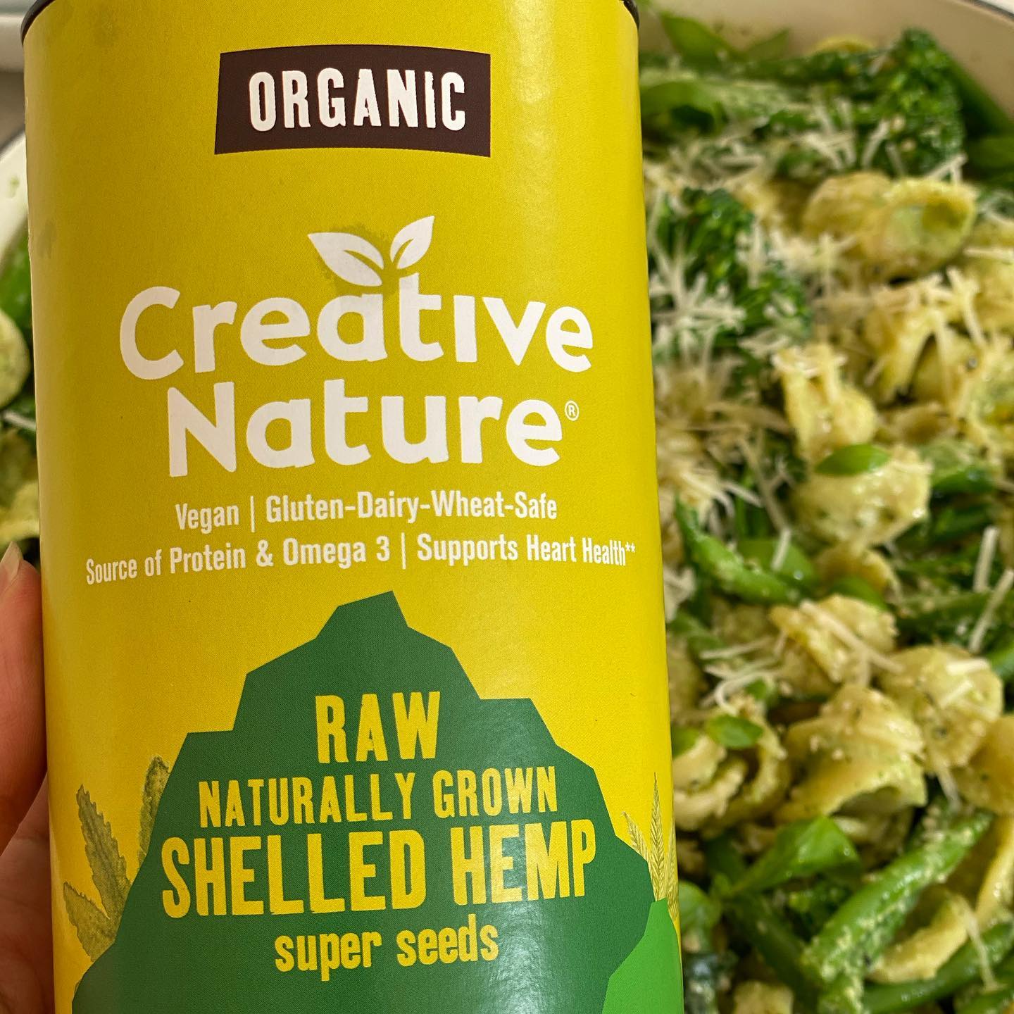 Hemp Seed Pesto Pasta with Vegetables
