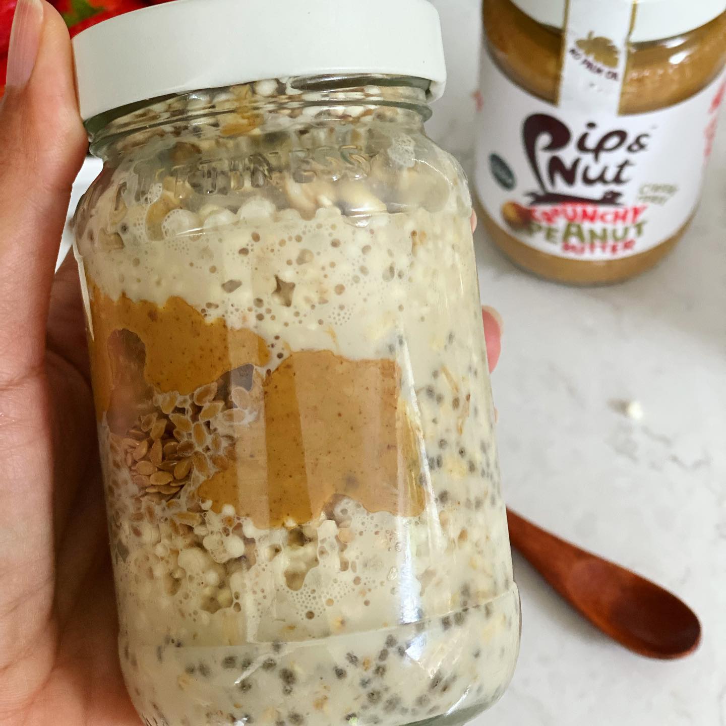 Peanut Butter and Banana Overnight Oat Jars