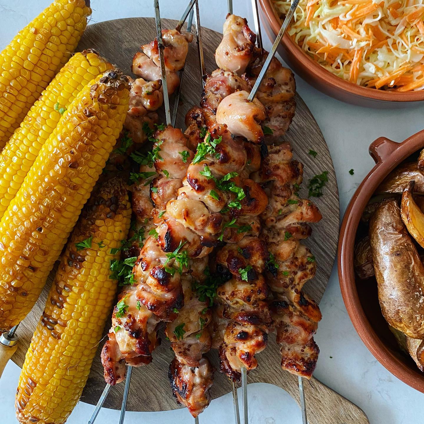 Honey Mustard Chicken Kebabs