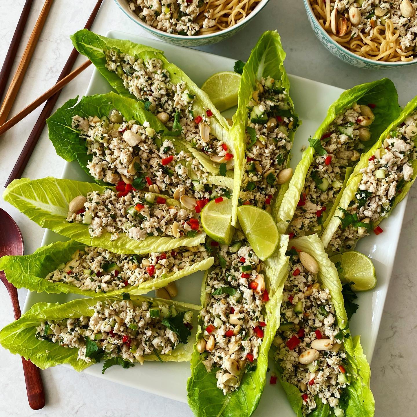 Thai Chicken Lettuce Wraps