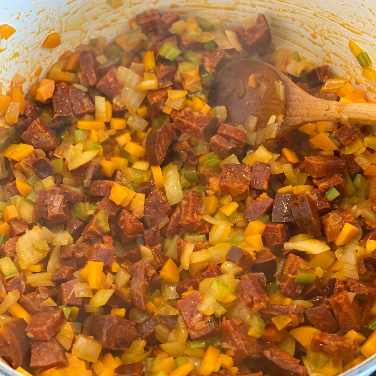 Hearty Chorizo Bolognese with Vegetables and Pasta