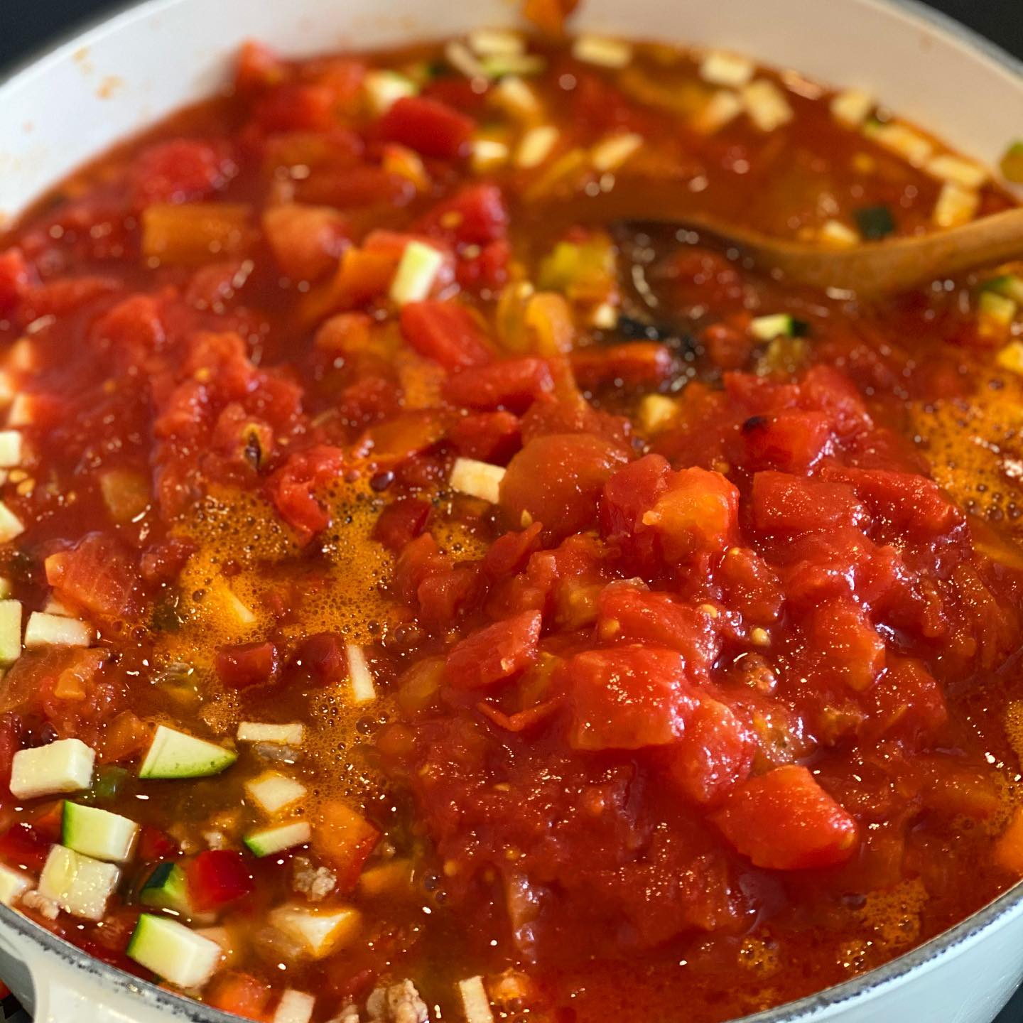 Hearty Chorizo Bolognese with Vegetables and Pasta