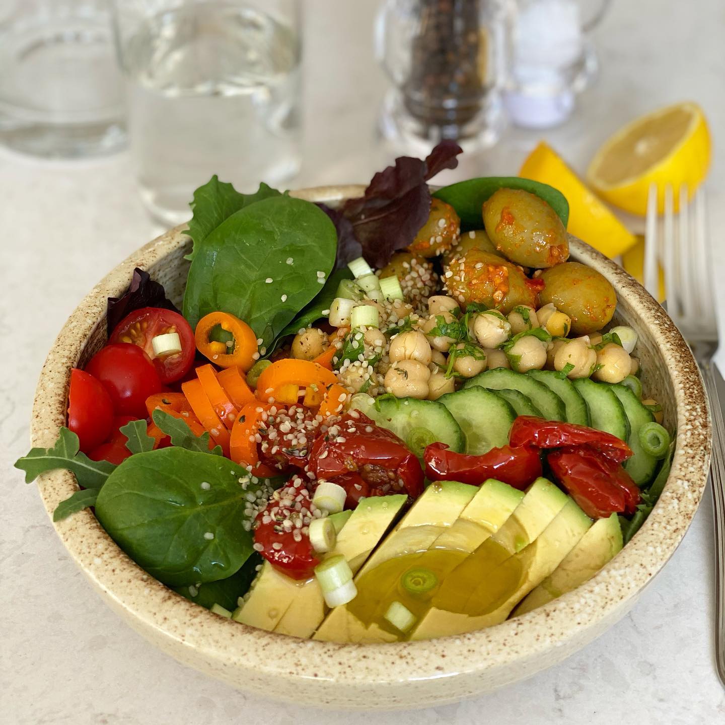 Quick and Easy Vegetable Salad Lunch