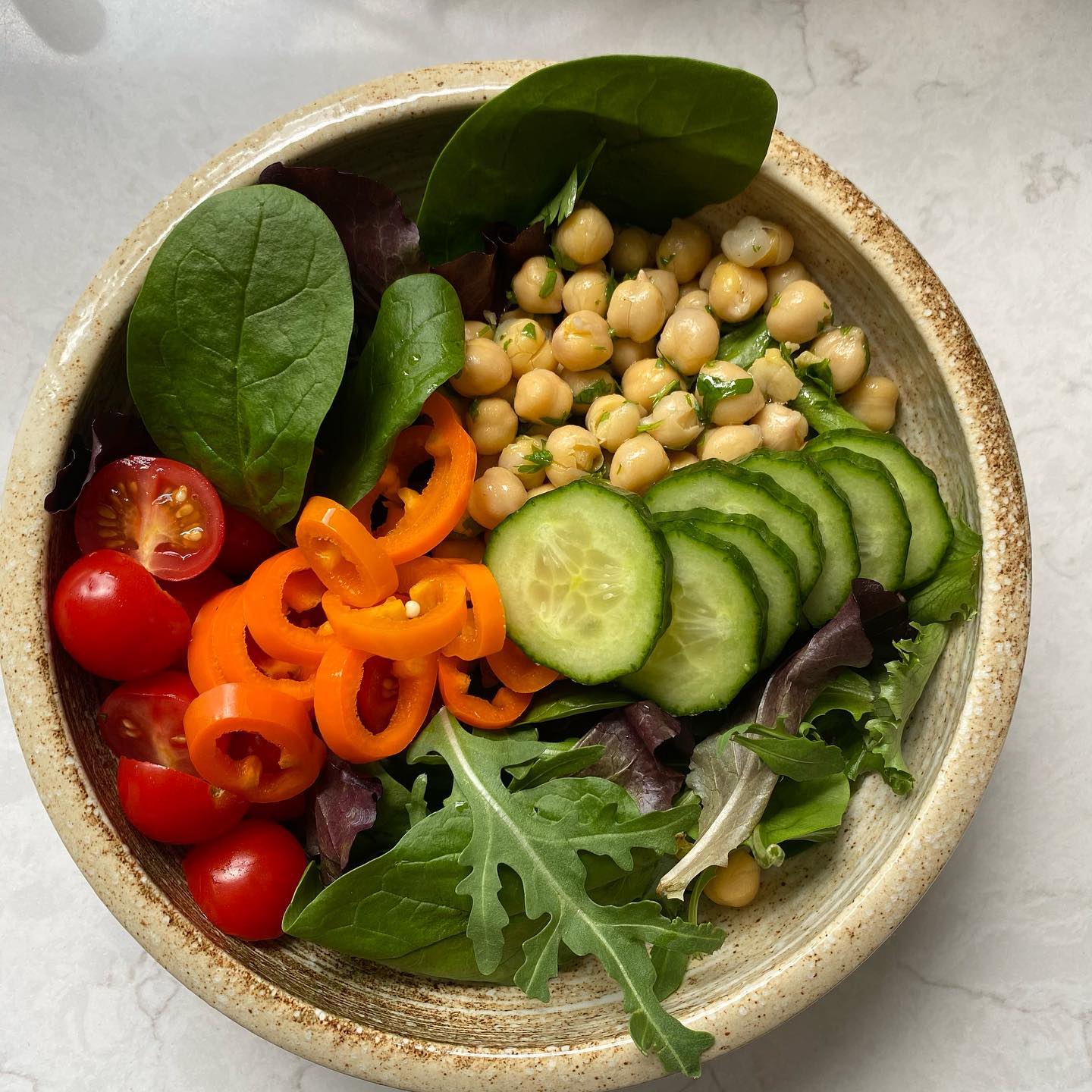 Quick and Easy Vegetable Salad Lunch