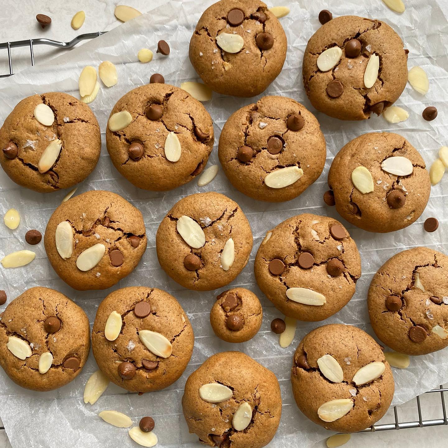 Flourless Almond and Chocolate Chip Cookies