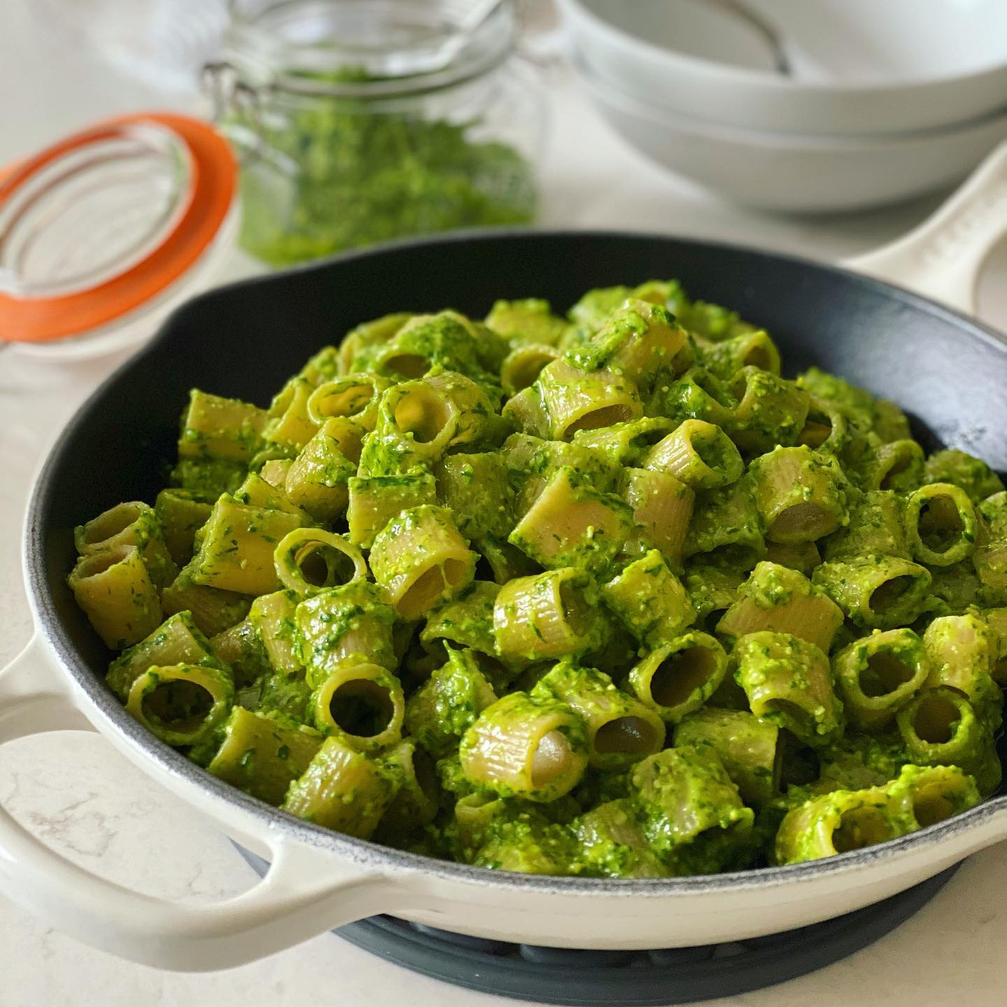Wild Garlic Pesto with Gluten-Free Oat Pasta