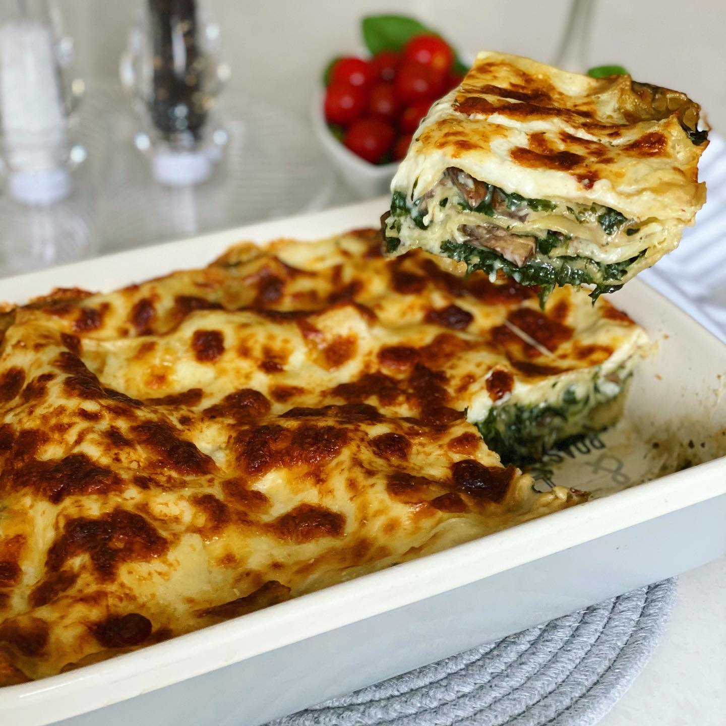 Mushroom & Spinach Lasagne