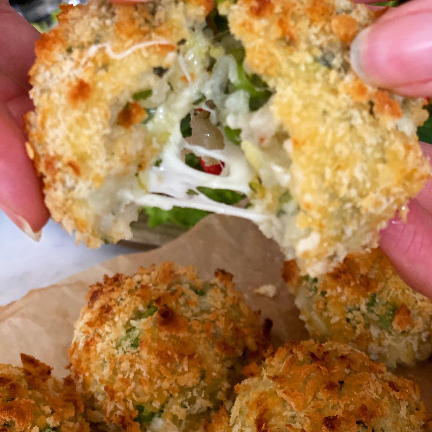 Baked Mozzarella Stuffed Arancini