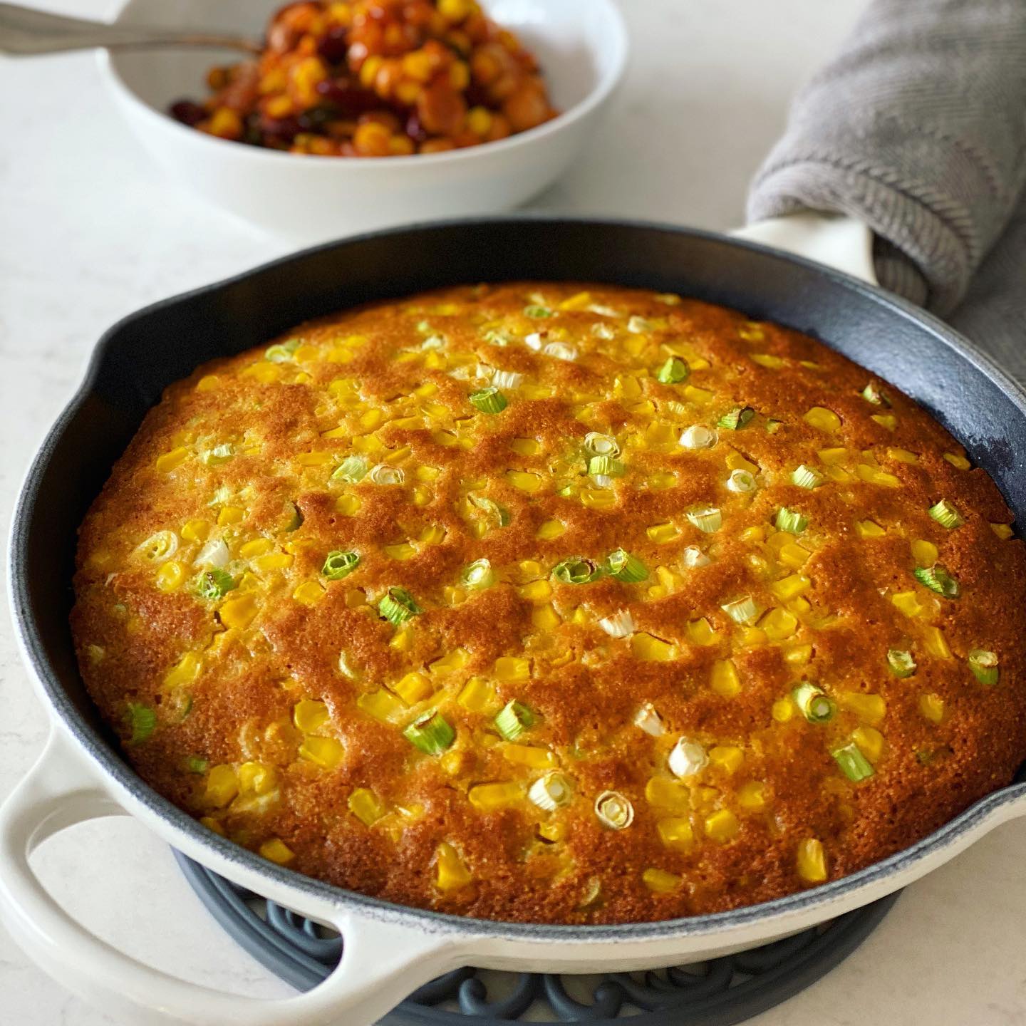 Slightly Sweet Cornbread with Corn and Onion