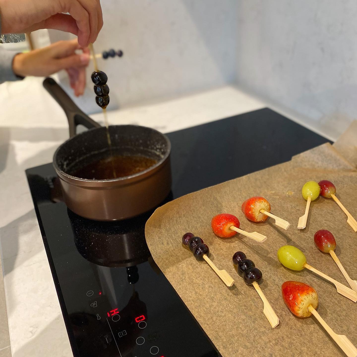 Homemade Tanghulu Fruit Candy Sticks