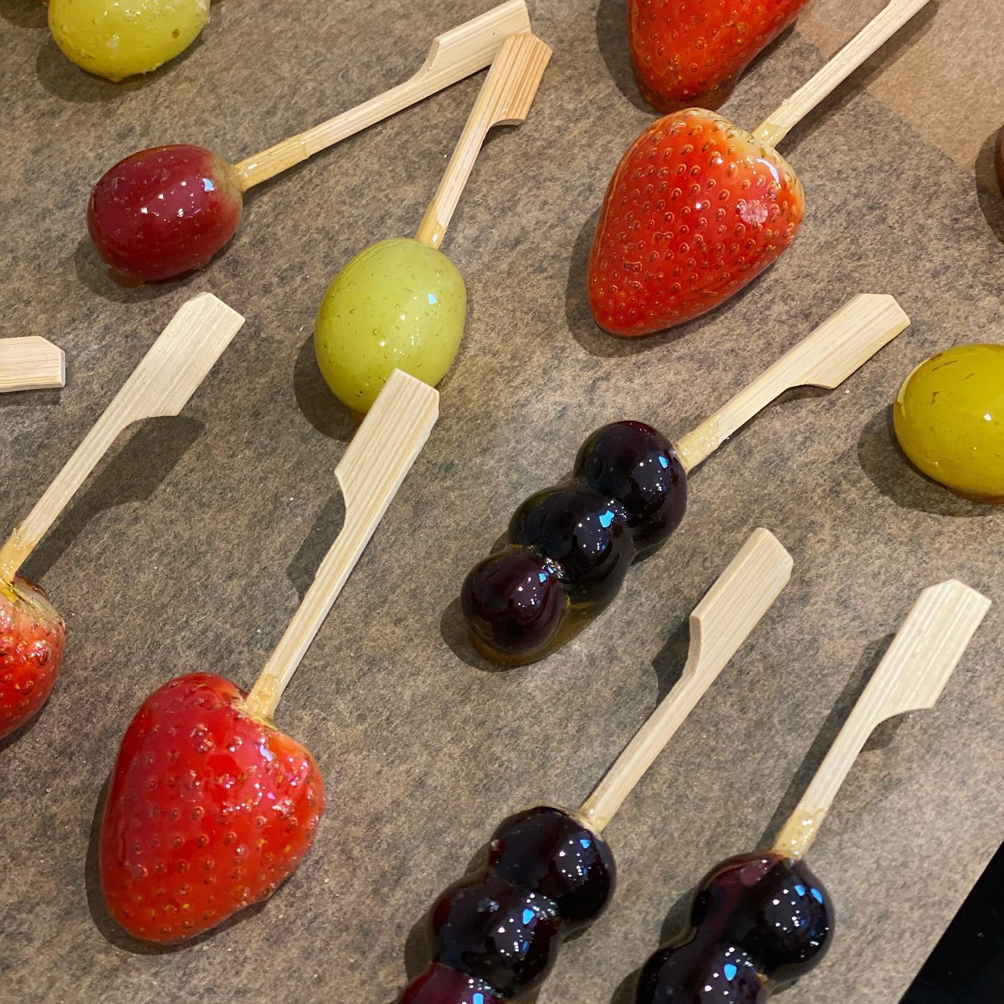 Homemade Tanghulu Fruit Candy Sticks