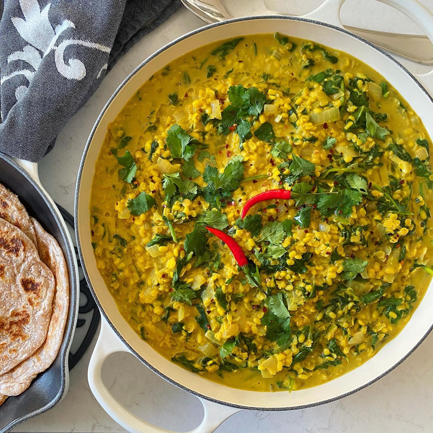 Spinach and Coconut Dal
