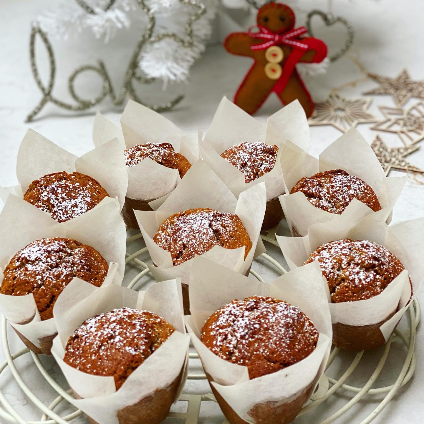 Homemade Spiced Gingerbread Muffins