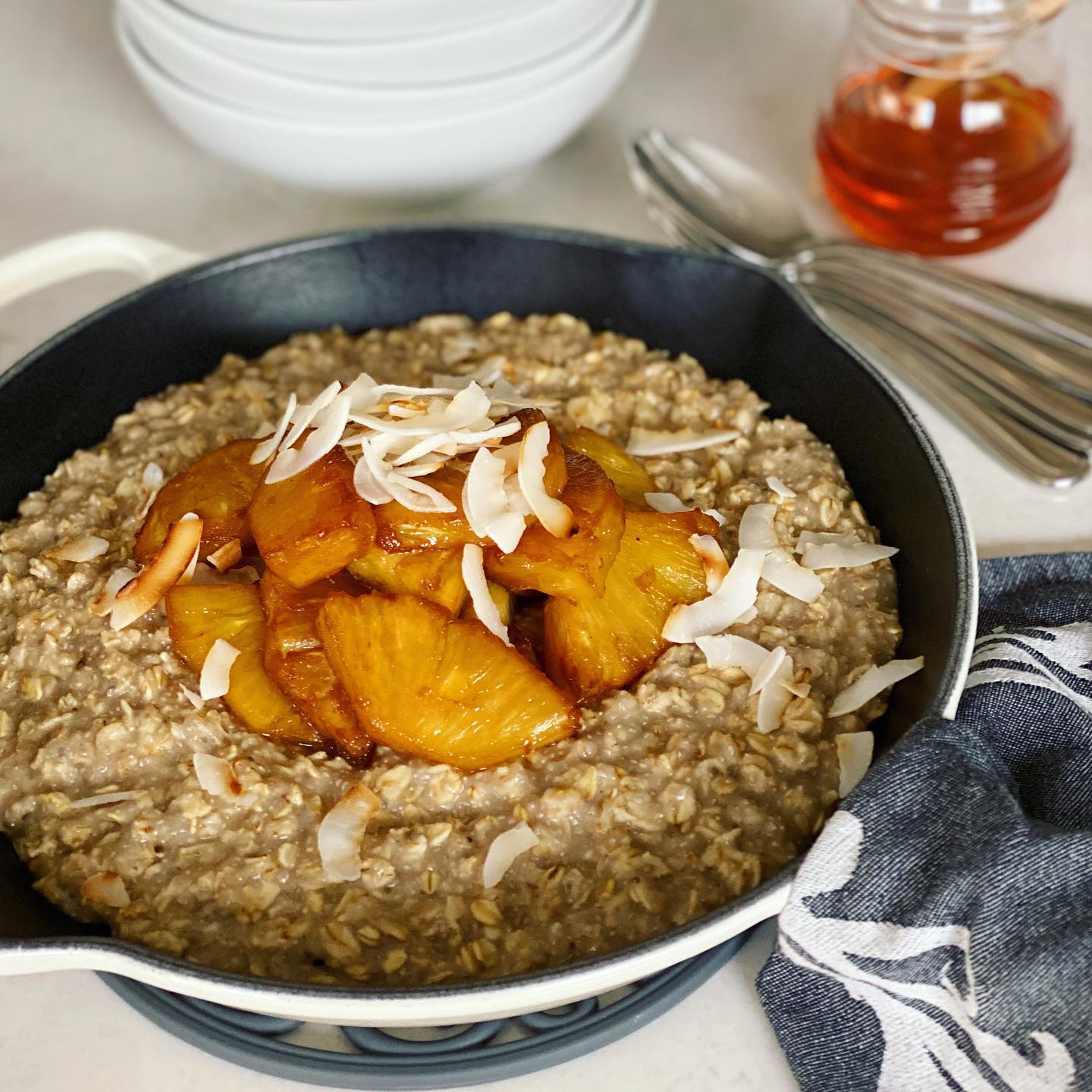 Coconut Porridge with Caramelized Pineapple