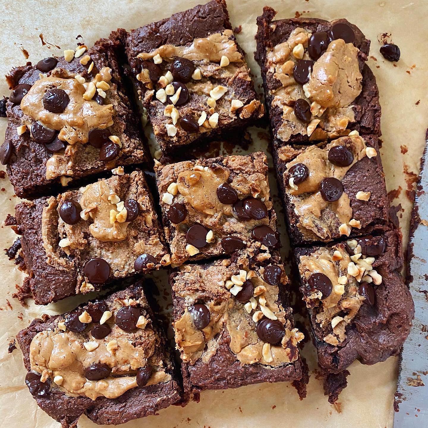 Decadent Chocolate Peanut Butter Chickpea Brownies