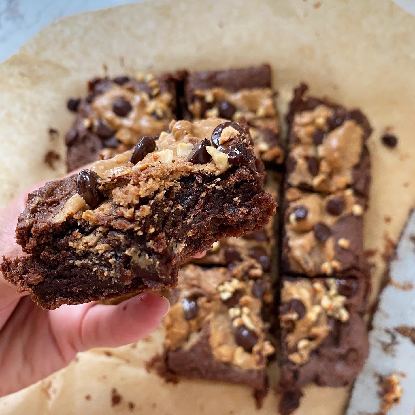 Decadent Chocolate Peanut Butter Chickpea Brownies