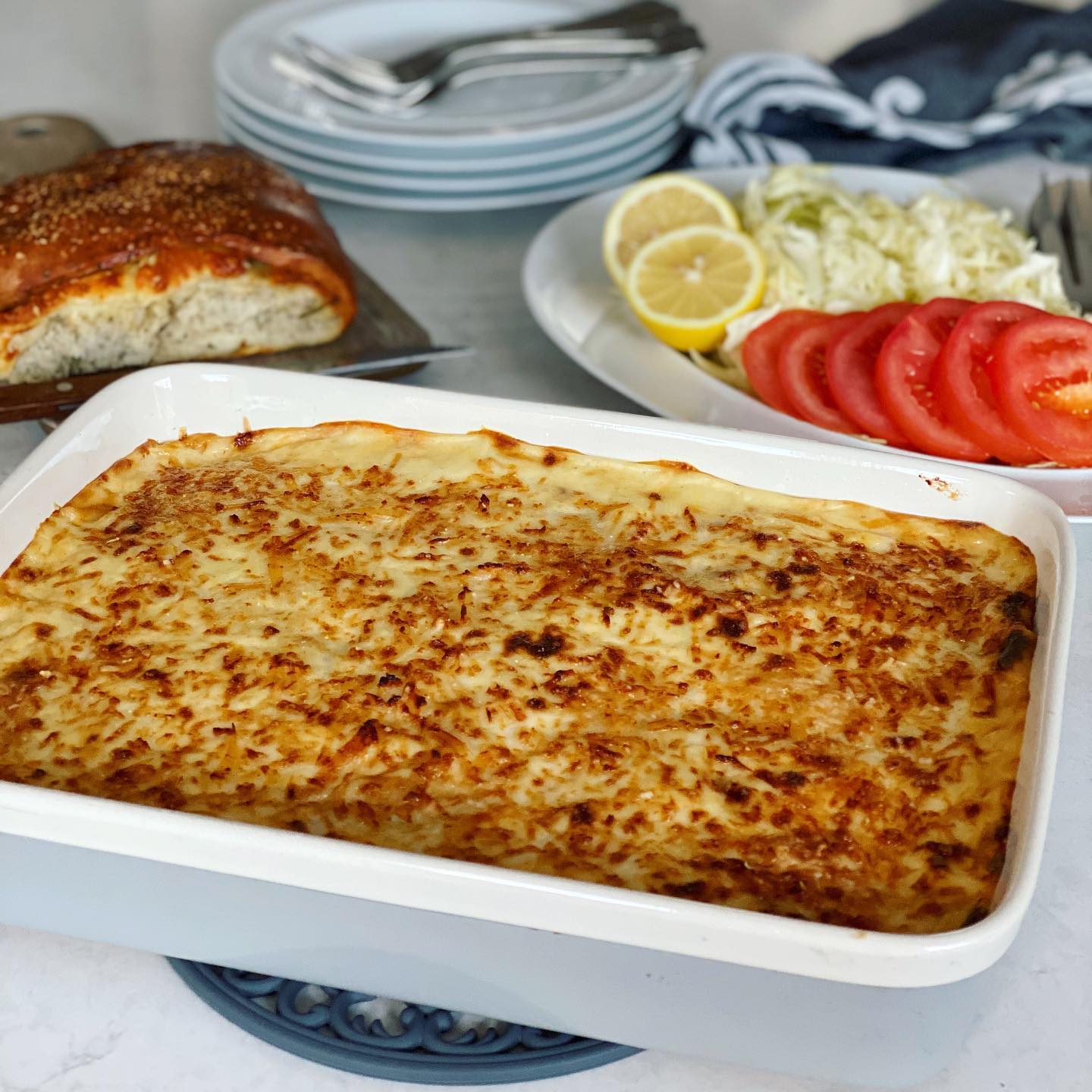 Greek Italian Fusion Peperonata Pastitsio Dish