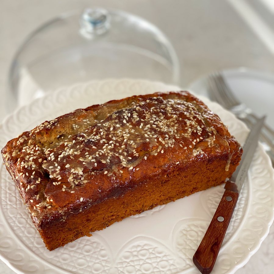Baked Tahini Banana Loaf