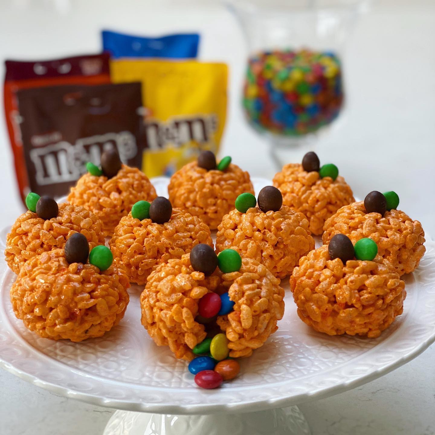 Halloween M&m Pumpkin Treats