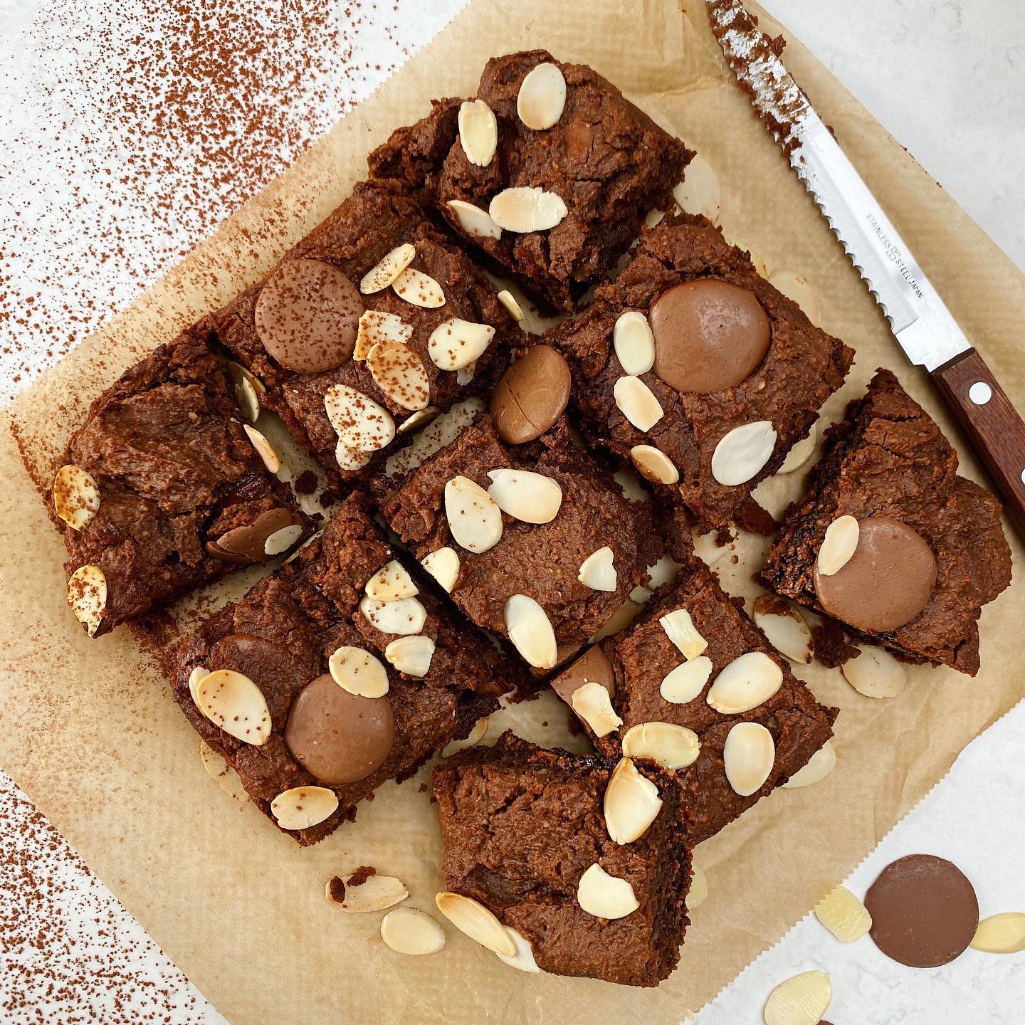 Chocolate, Chickpea, and Almond Brownies