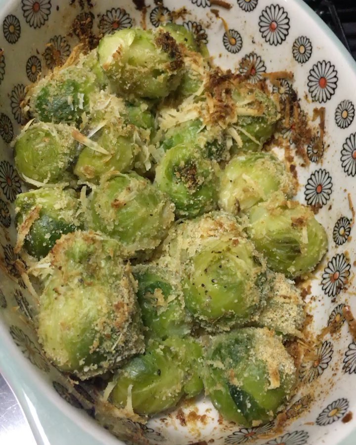 Brussels Sprouts with Parmesan and Truffle Oil