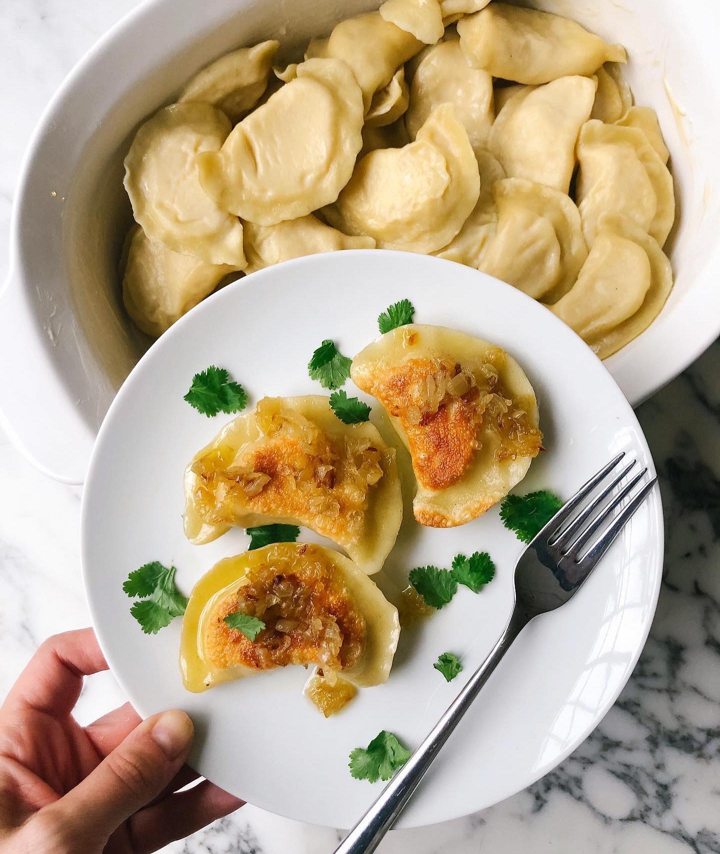 Ukrainian Pierogi with Potato Cheese Filling
