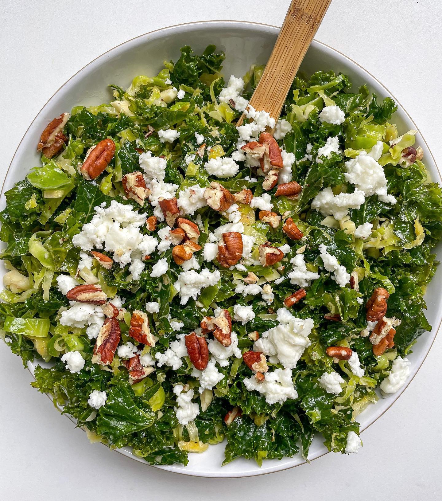 Shredded Kale and Brussels Sprouts Salad
