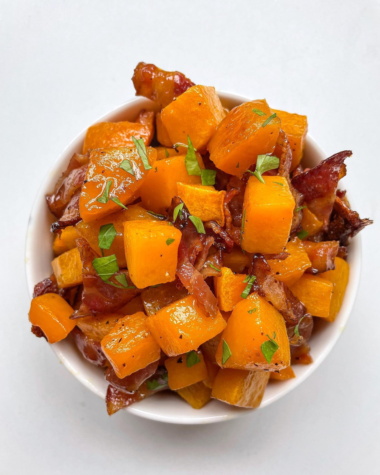Roasted Maple Bacon Butternut Squash