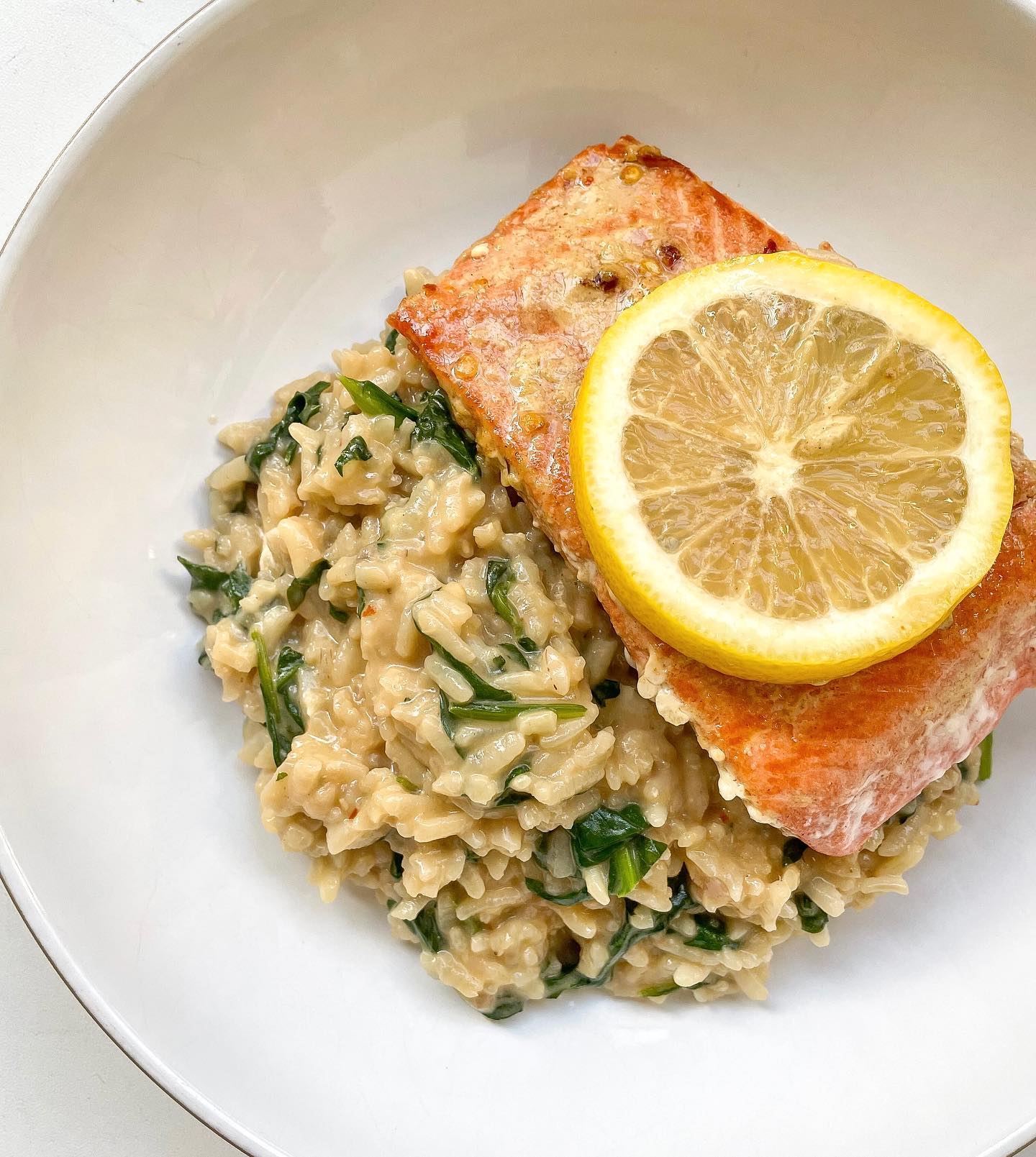 Instant Pot Goat Cheese Spinach Risotto