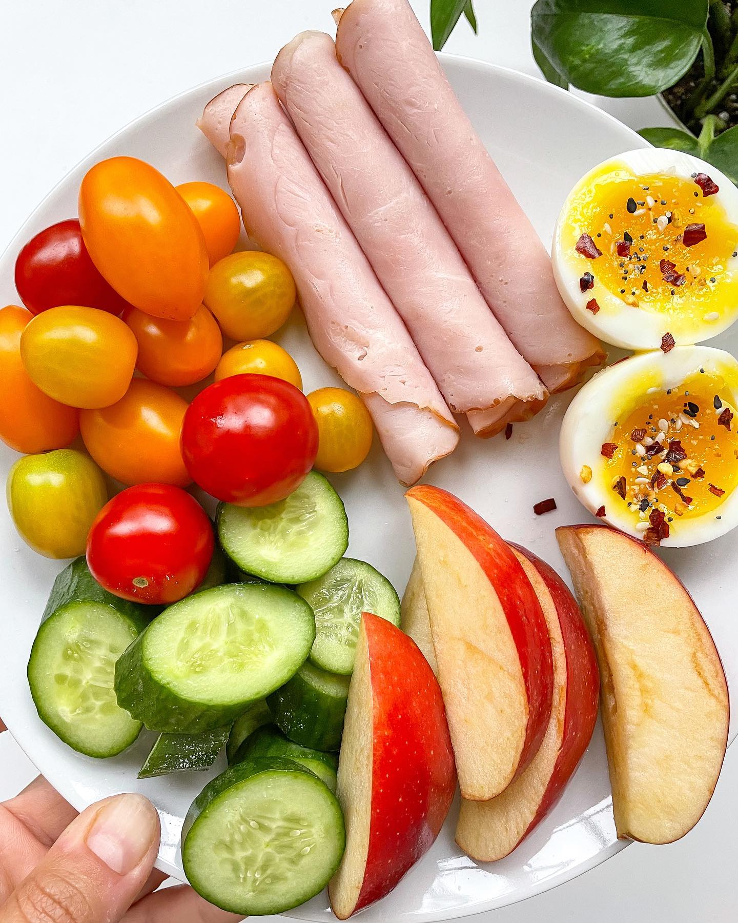 Simple Snack Plate with Fresh Components